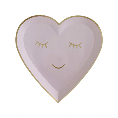 Тарелки nice heart light pink 23 см, 8 шт