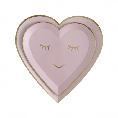 Тарелки nice heart light pink 19 см, 8 шт