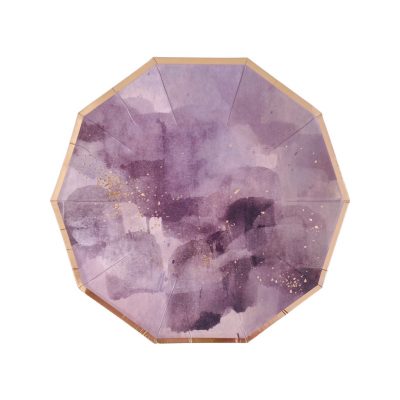 Тарелки watercolor lilac 26 см, 8 шт