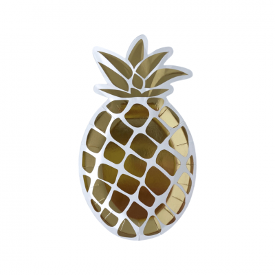 Тарелки pineapple gold 25 см, 8 шт