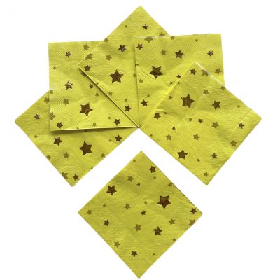 Салфетки yellow stars 25 см, 8 шт