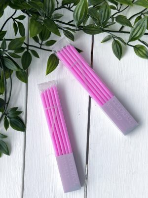 Свечи 7 color pink bright 10 шт, 14 см