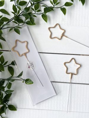 Sparkler candle star gold 1 шт, 16 см